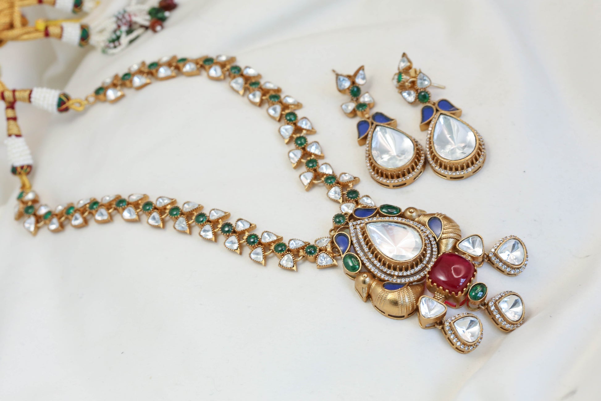 Ramya Uncut Polki CZ & Doublet Pota Set (103-65)