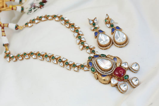 Ramya Uncut Polki CZ & Doublet Pota Set (103-65)