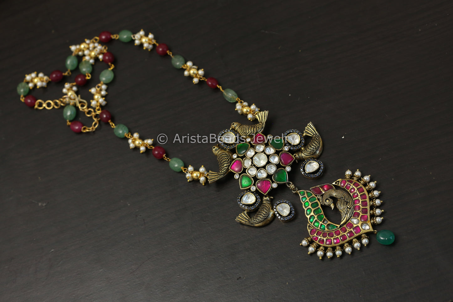 Next To Real Jadau Kundan & Moissanite Fusion Necklace