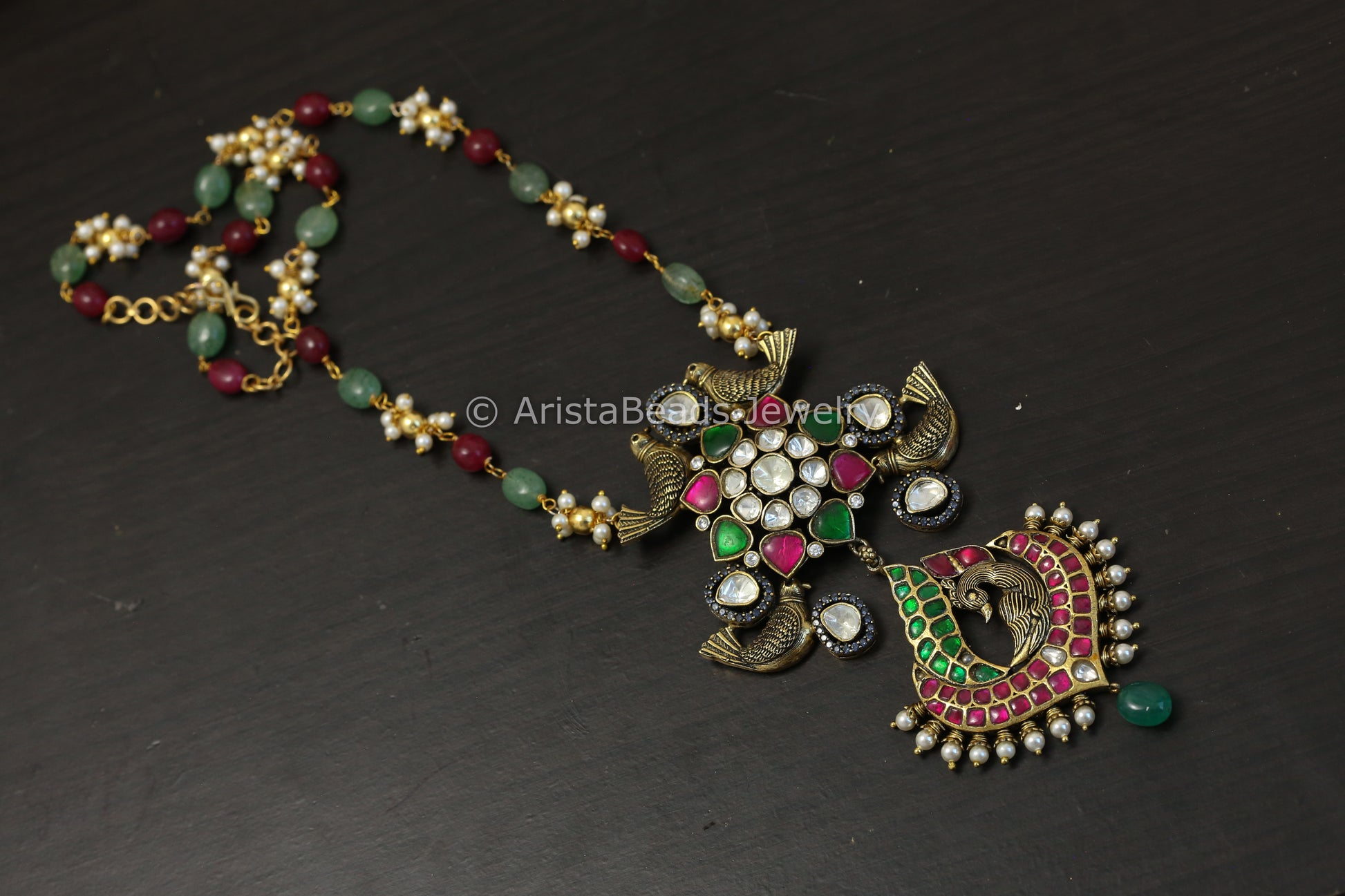 Next To Real Jadau Kundan & Moissanite Fusion Necklace