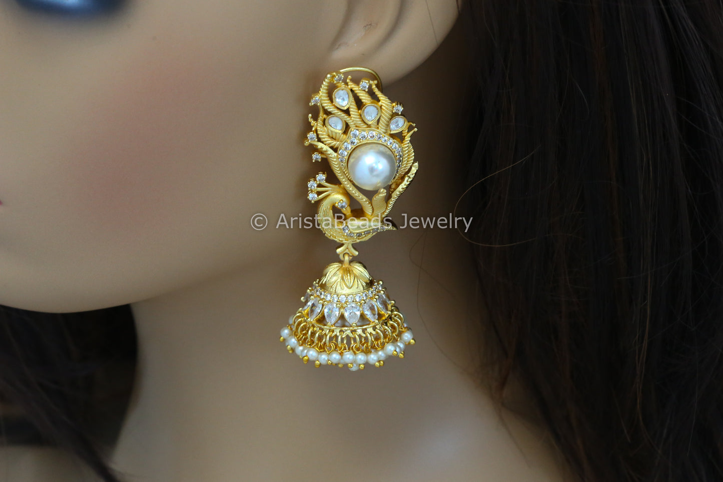 Kundan, CZ & Pearl Jhumka (101-19)