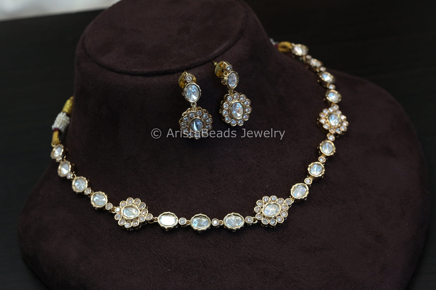 Dainty Clear Uncut Polki Set (102-33)