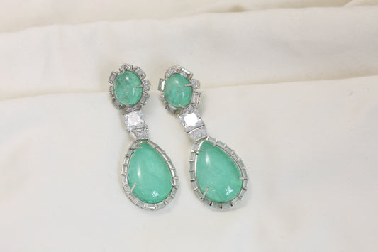 Kanak Semiprecious Stone Earrings - Aventurine