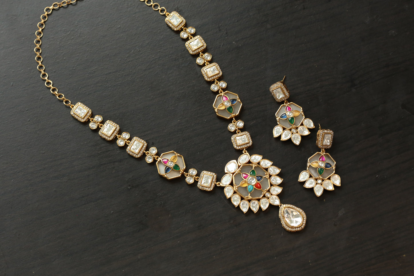 Premium Inlay Work & Uncut Kundan Set (ABJ-N101-88)
