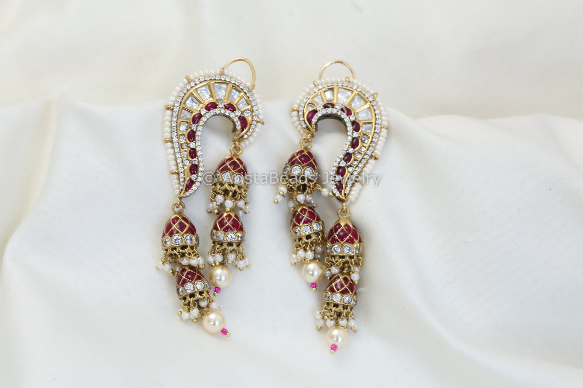 Premium Takkar Kundan Polki Jhumka(E101-11)