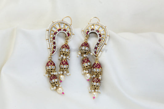 Premium Takkar Kundan Polki Jhumka(E101-11)