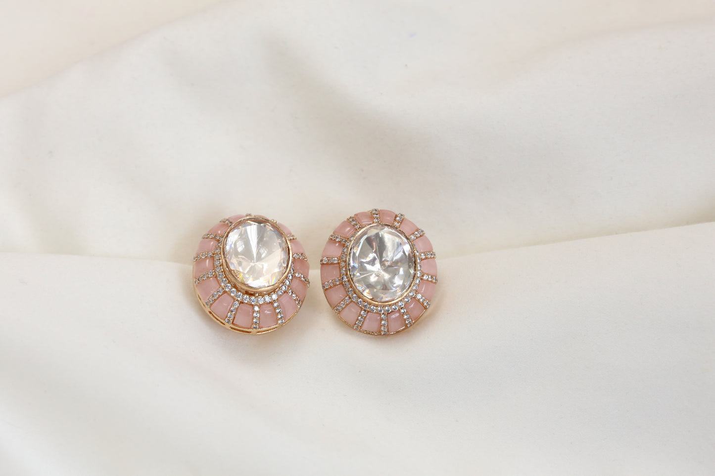 Premium Kundan & Real Moissanite Studs