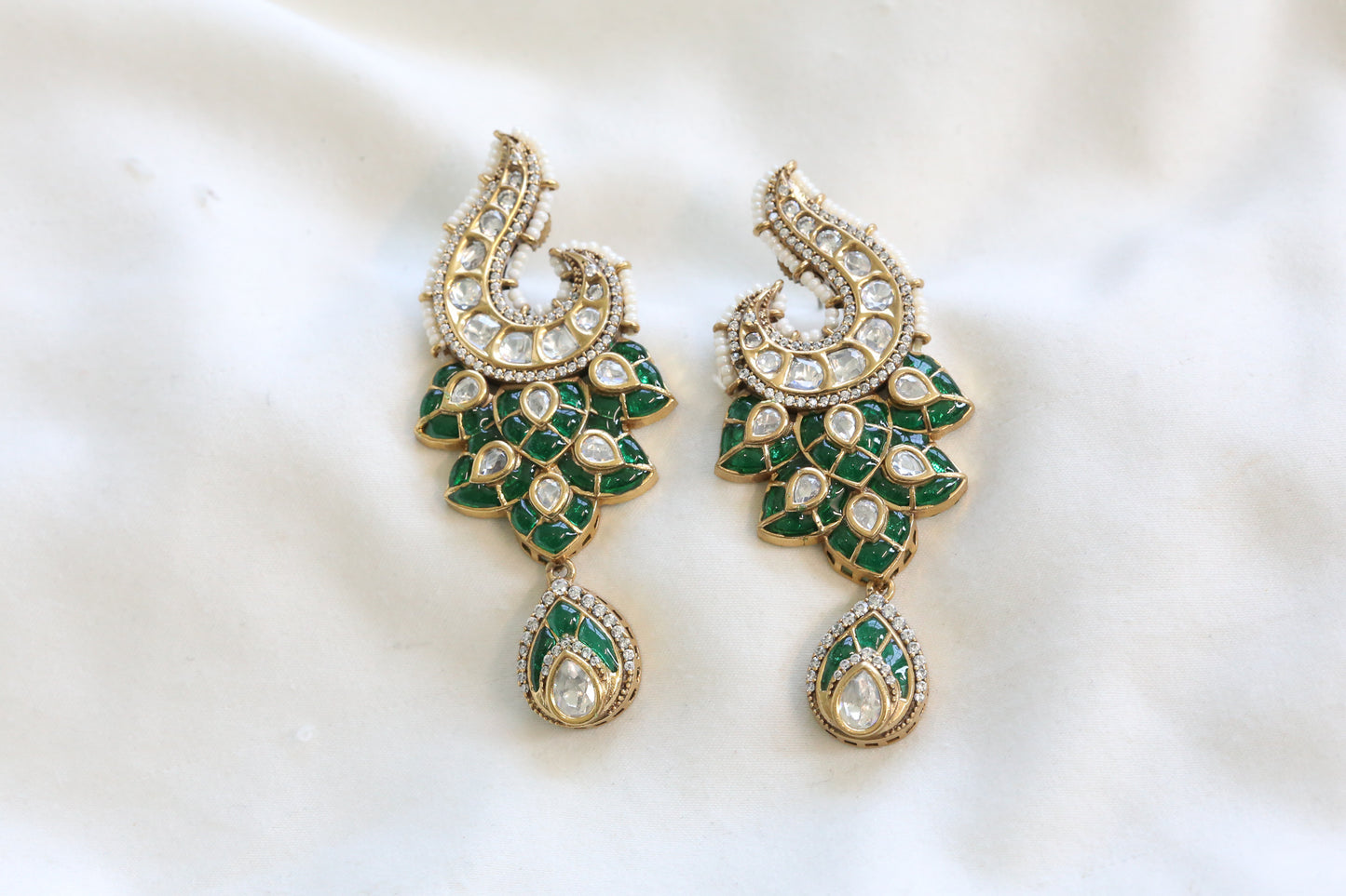 Premium Takkar Work & Polki Earrings (E101-07)