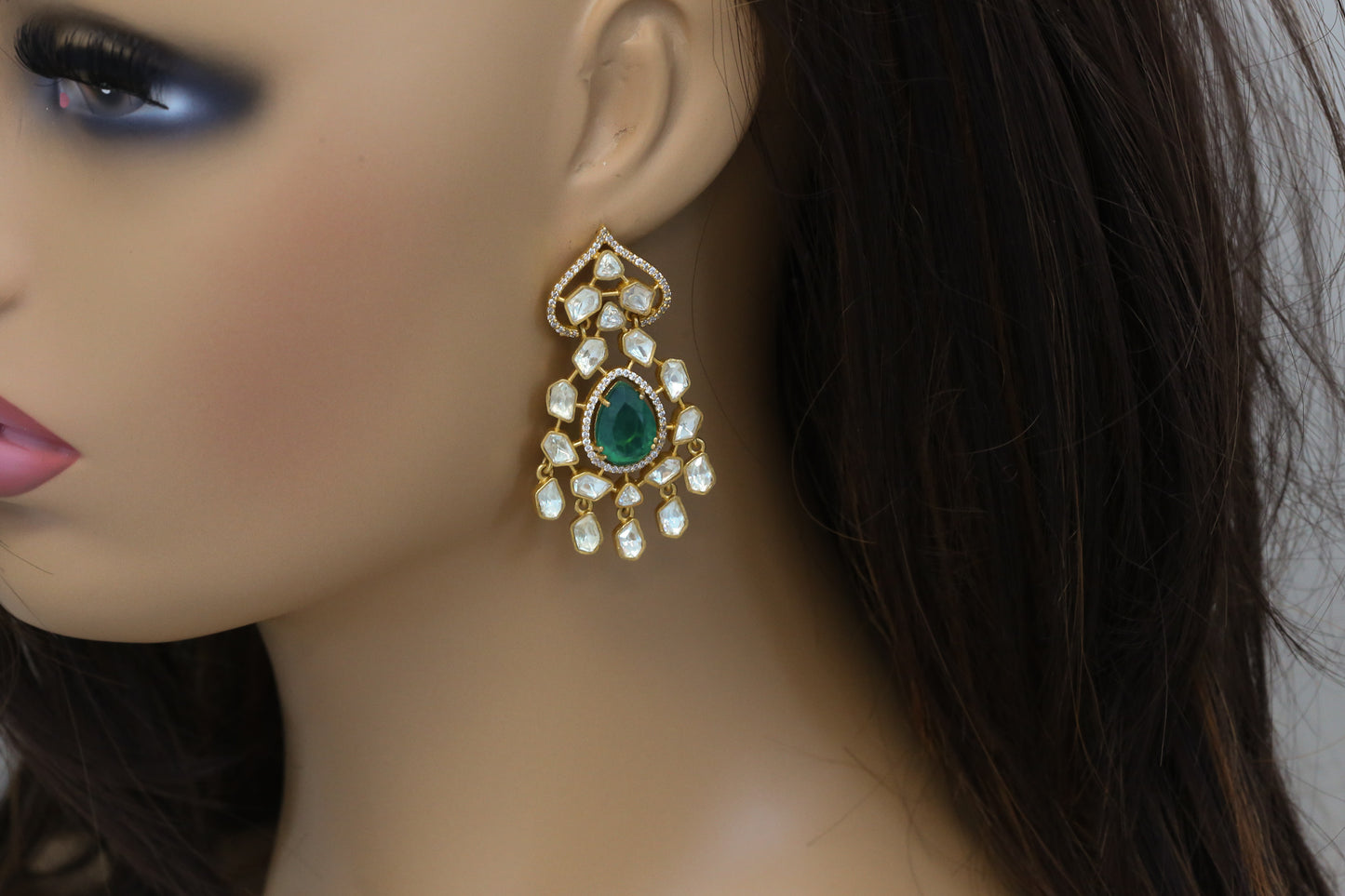 Real Moisssanite & Doublet Earrings - ABJ101-7