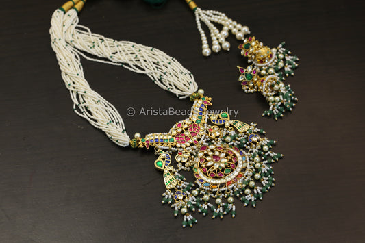 Designer Pachi Kundan Necklace Set