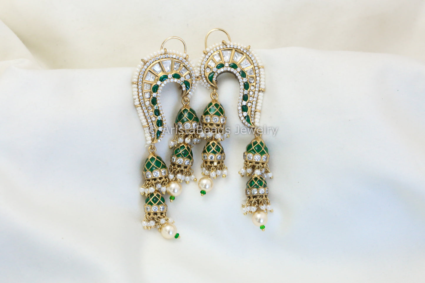 Premium Takkar Kundan Polki Jhumka(E101-12)