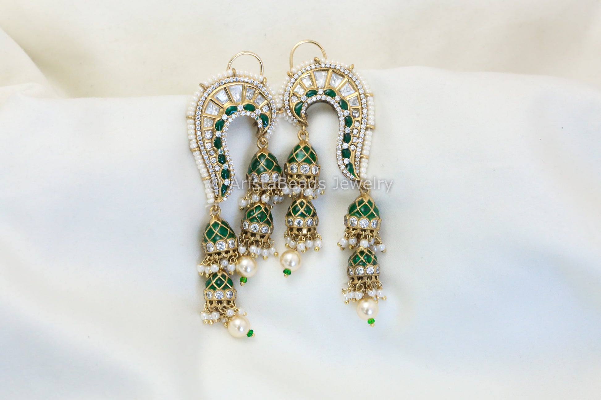Premium Takkar Kundan Polki Jhumka(E101-12)