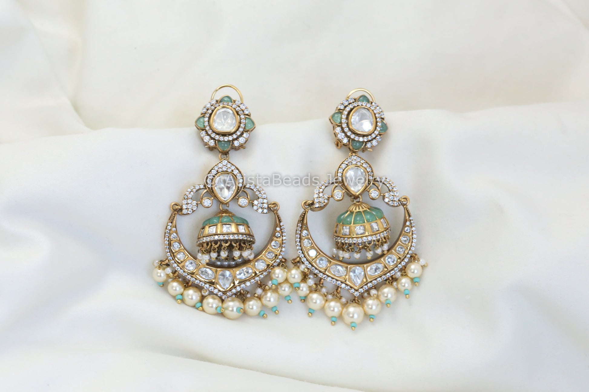 Premium Takkar Kundan Polki Jhumka(E101-09)