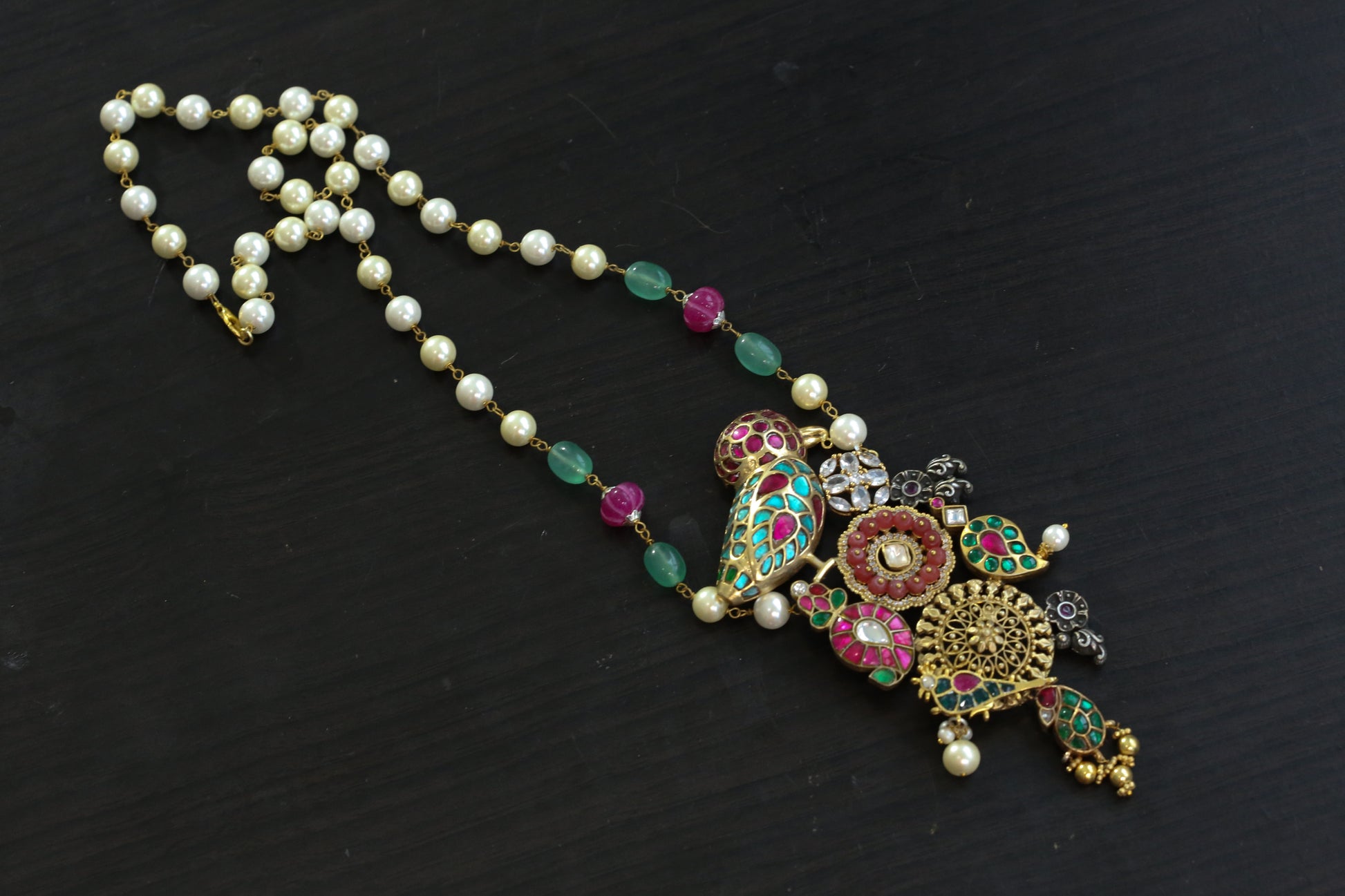Multicolor Fusion Kundan Necklace