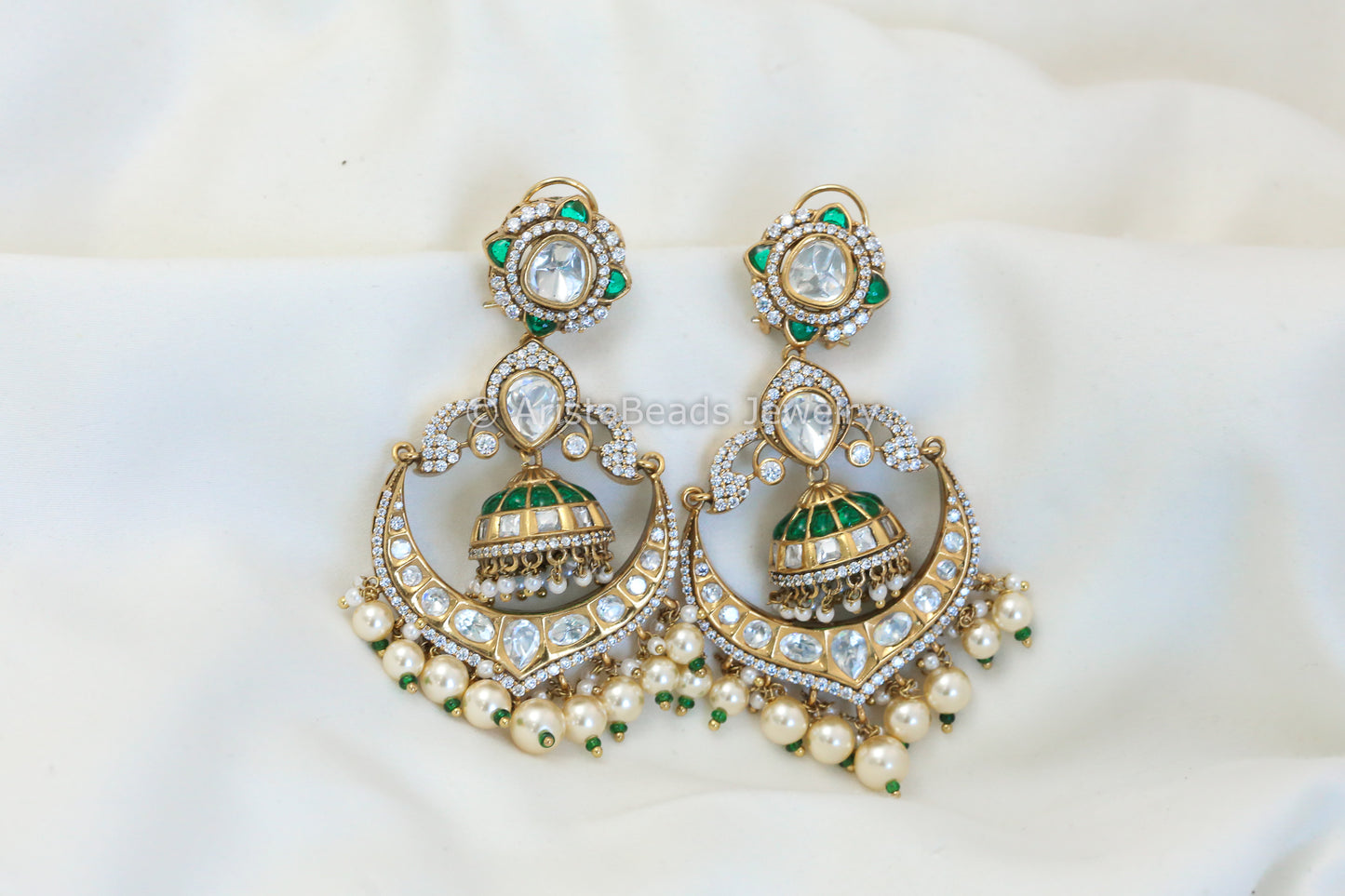 Premium Takkar Kundan Polki Jhumka(E101-09)