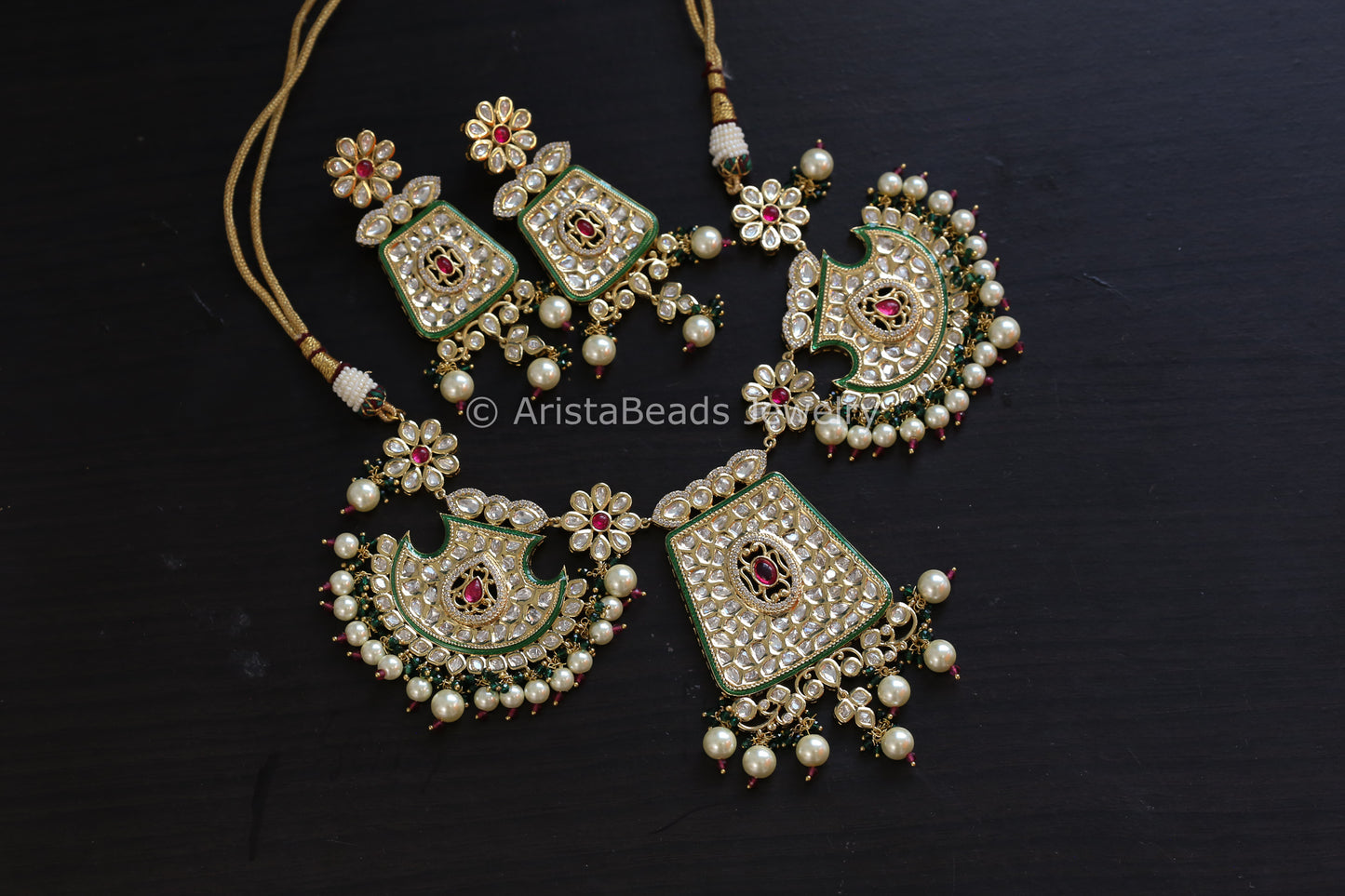 Next To Real Foil Polki Kundan Set (ABJ-N101-46)