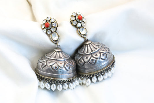 Large Polki Fusion  Jhumka  - ABJOC-16