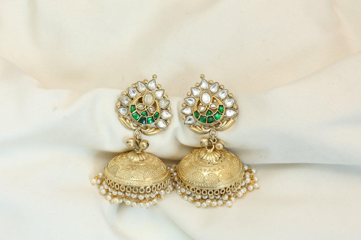 Large Fusion Kundan Jhumka (101-15)