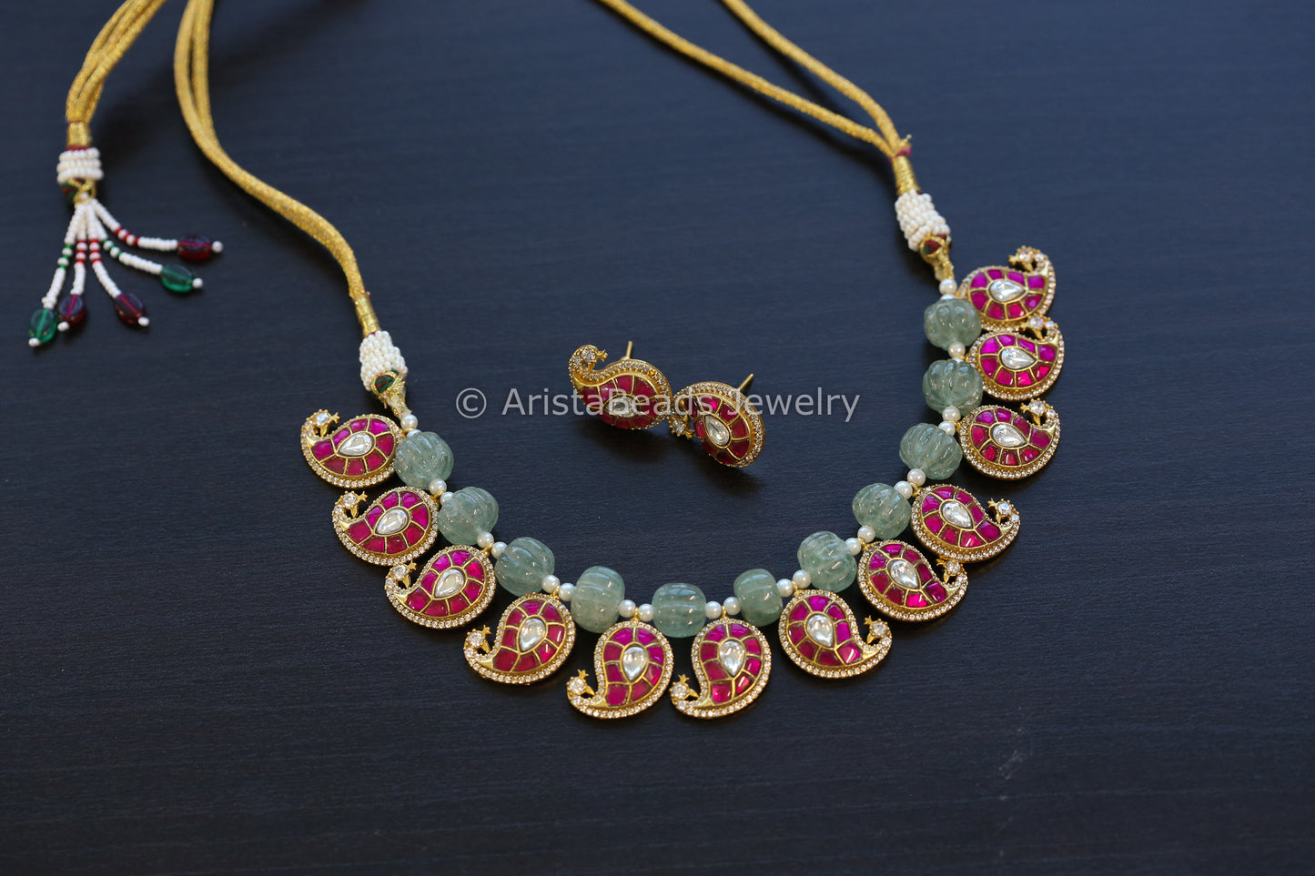 Mango Paisley Jadau Kundan Necklace Set