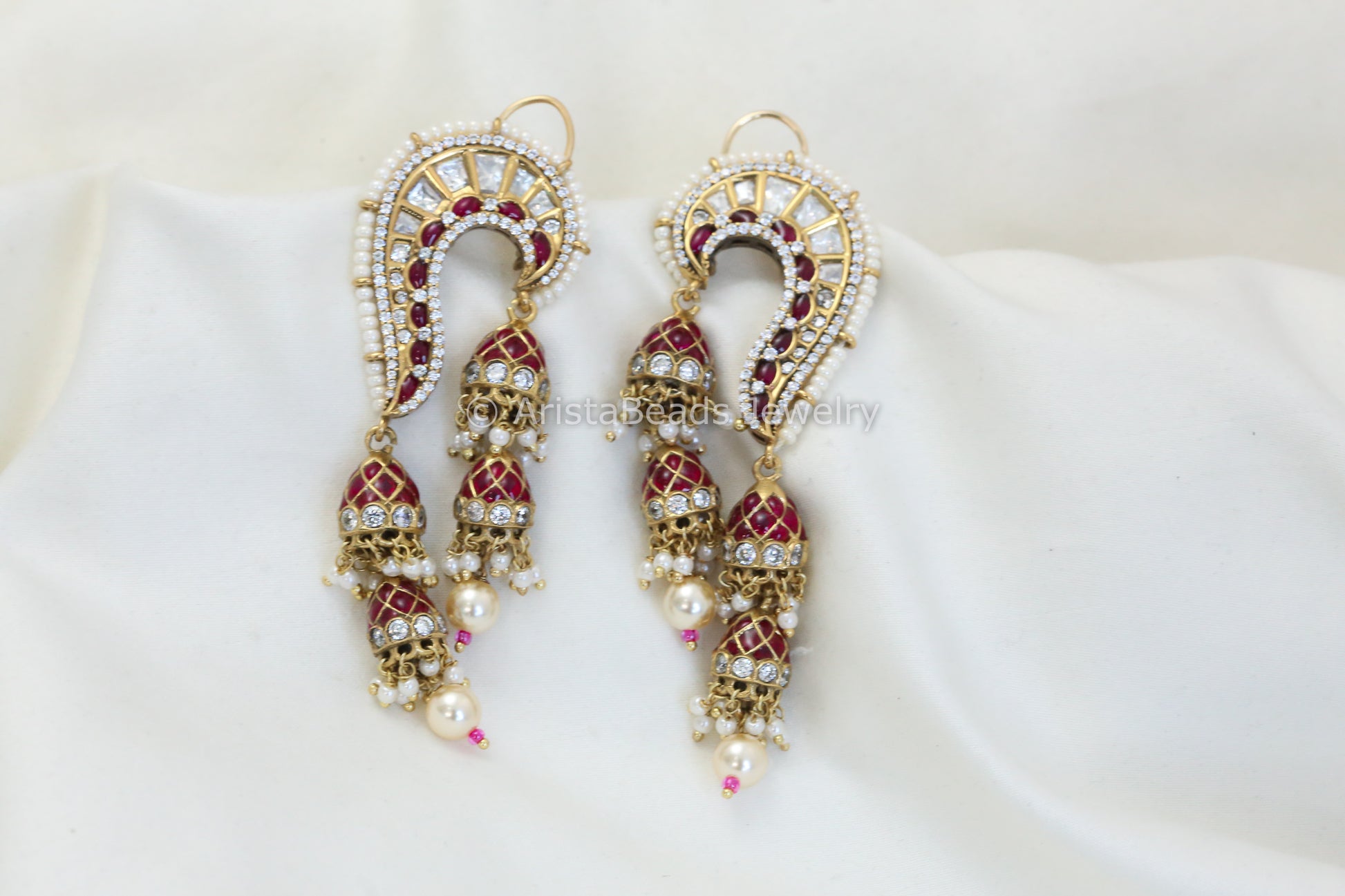 Premium Takkar Kundan Polki Jhumka(E101-11)