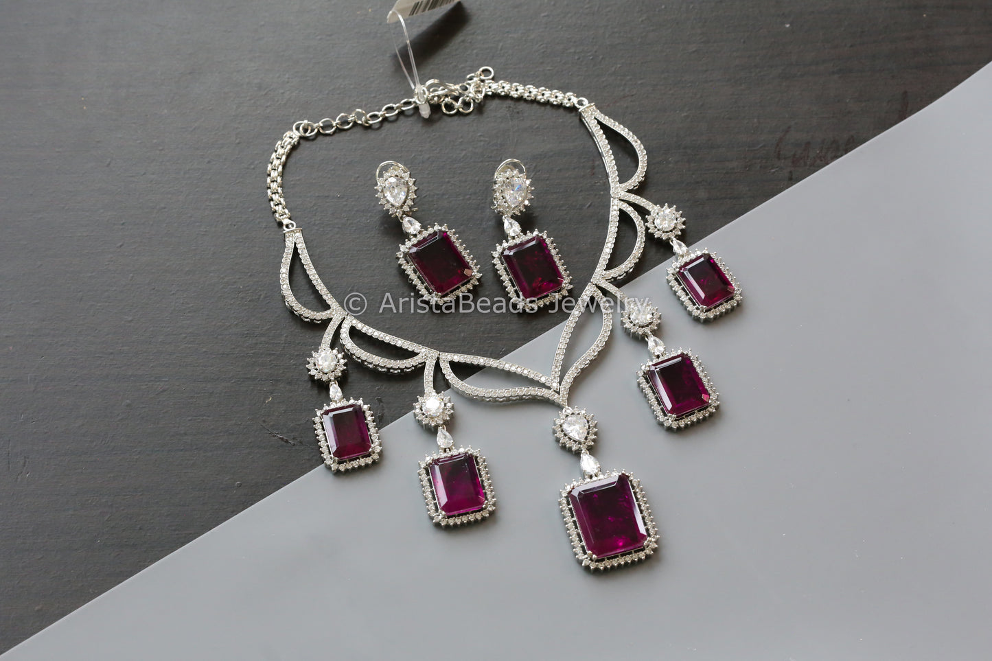Next To Real Diamond CZ & Doublet Set - Purple