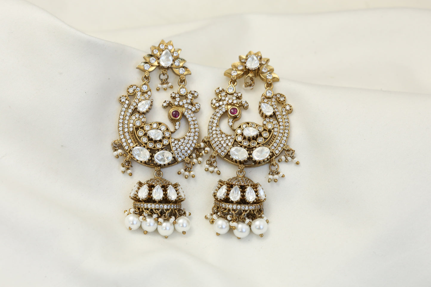 Victorian Moissanite Polki Chandbaali- ABJ101-3