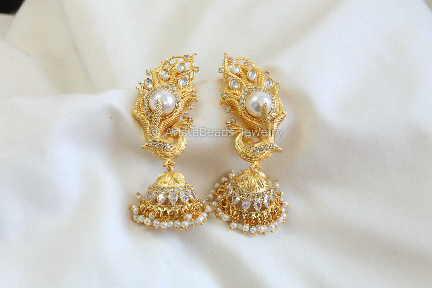 Kundan, CZ & Pearl Jhumka (101-19)