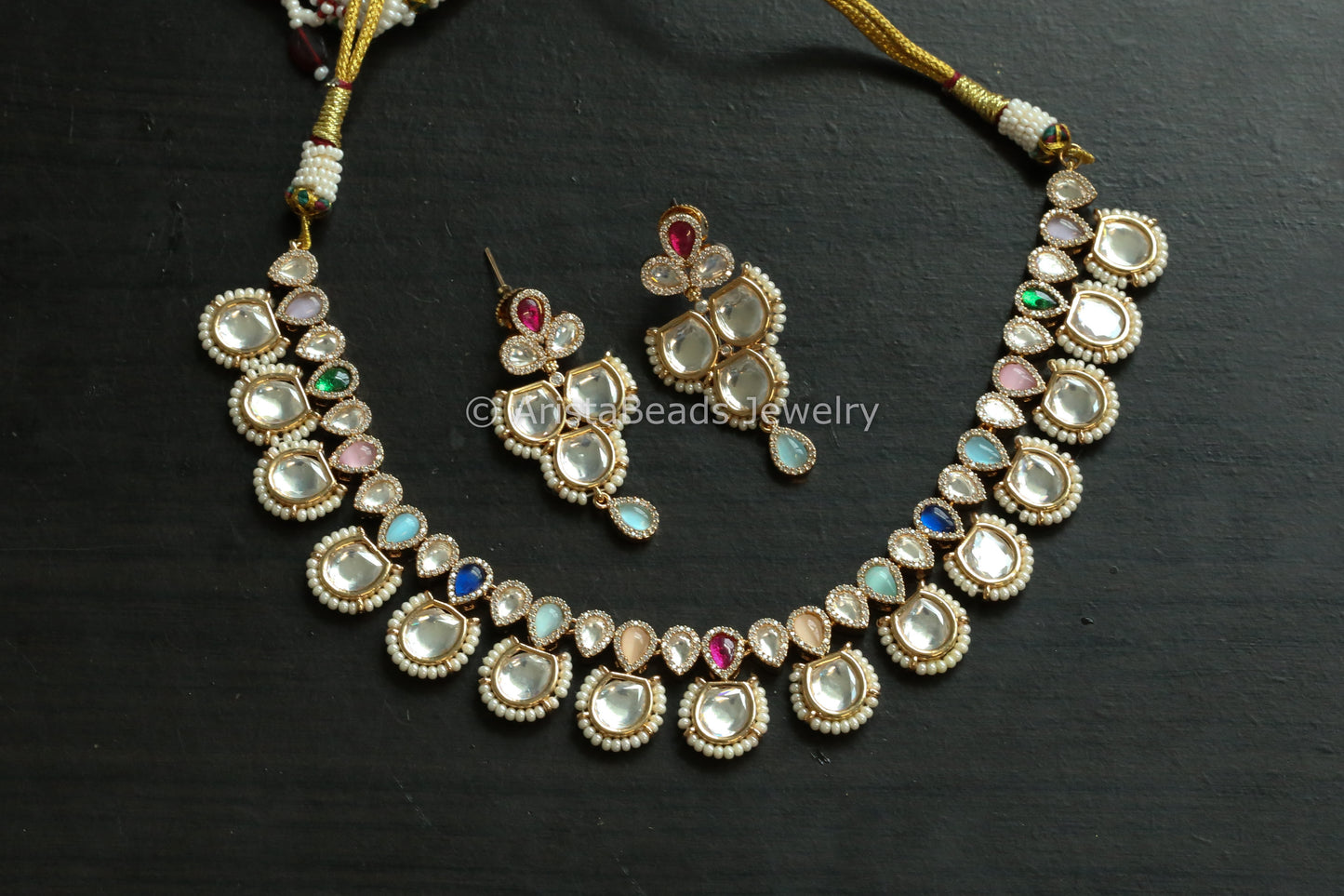 Multicolor Polki Kundan Set