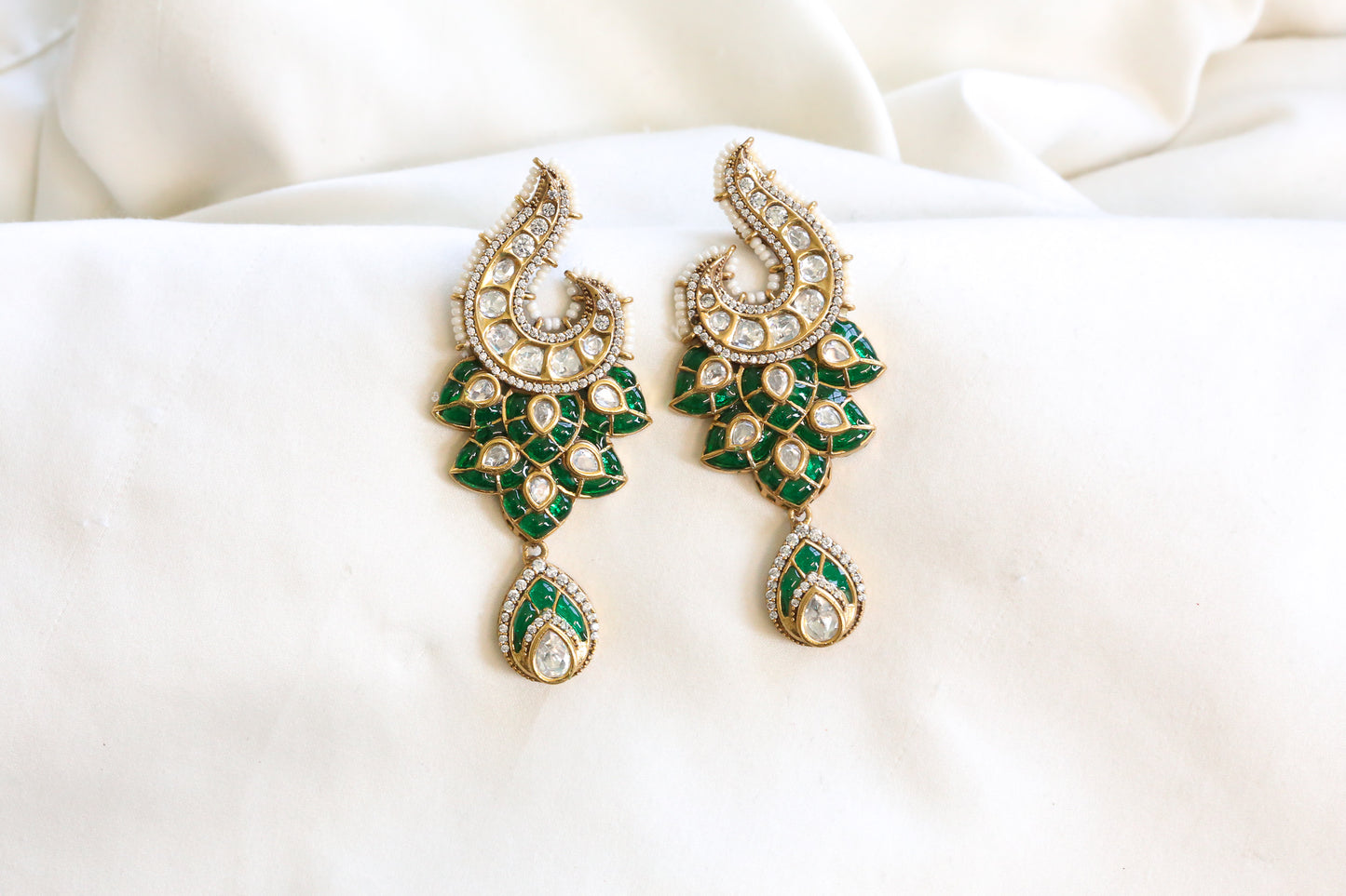 Premium Takkar Work & Polki Earrings (E101-07)