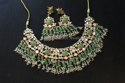 Jodha MOP & Flourite Jadau Set (102-79)