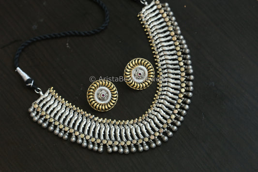 Sejal Dual Tone Necklace Set (ABJ-N101- 67)