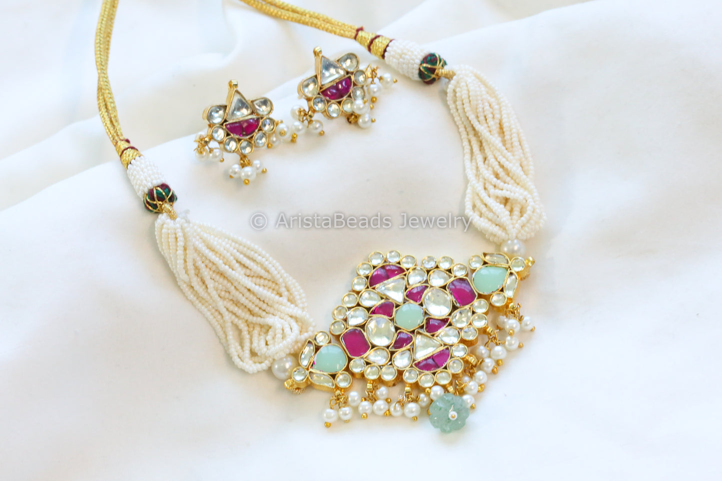 Naina Pachi Kundan Choker Set (ABJ-N101-83)