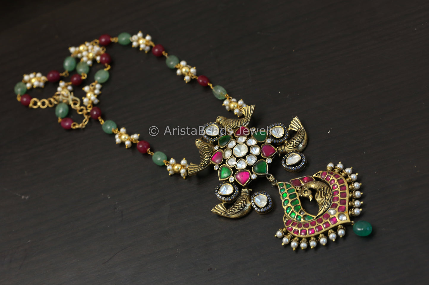 Next To Real Jadau Kundan & Moissanite Fusion Necklace