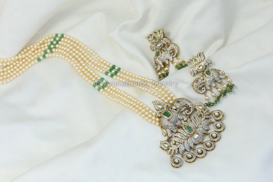 Maharani Pearl Necklace - Green