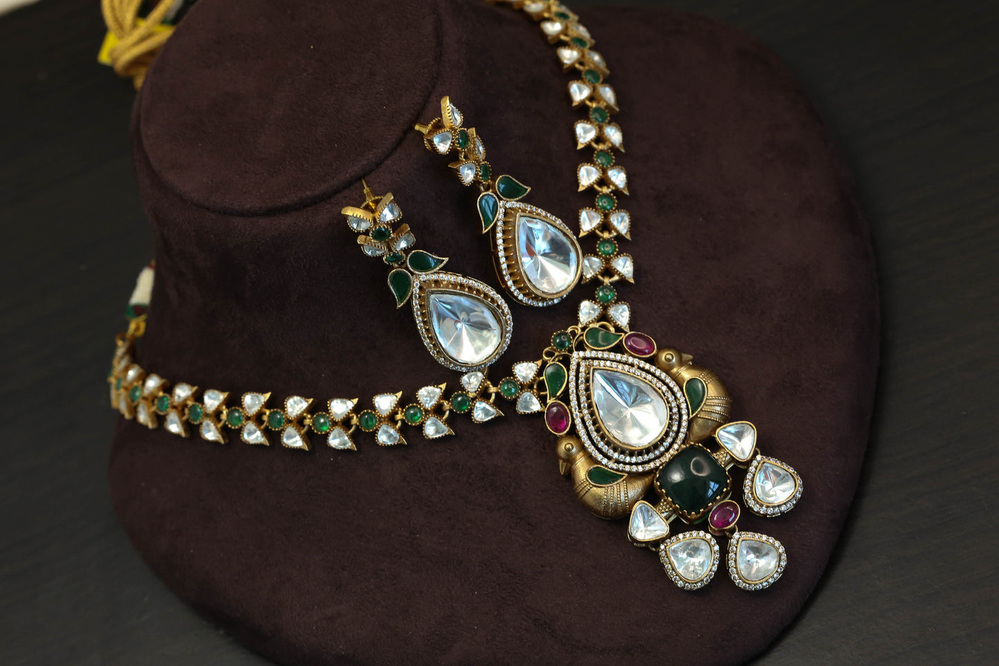 Ramya Uncut Polki CZ & Doublet Pota Set (103-65)