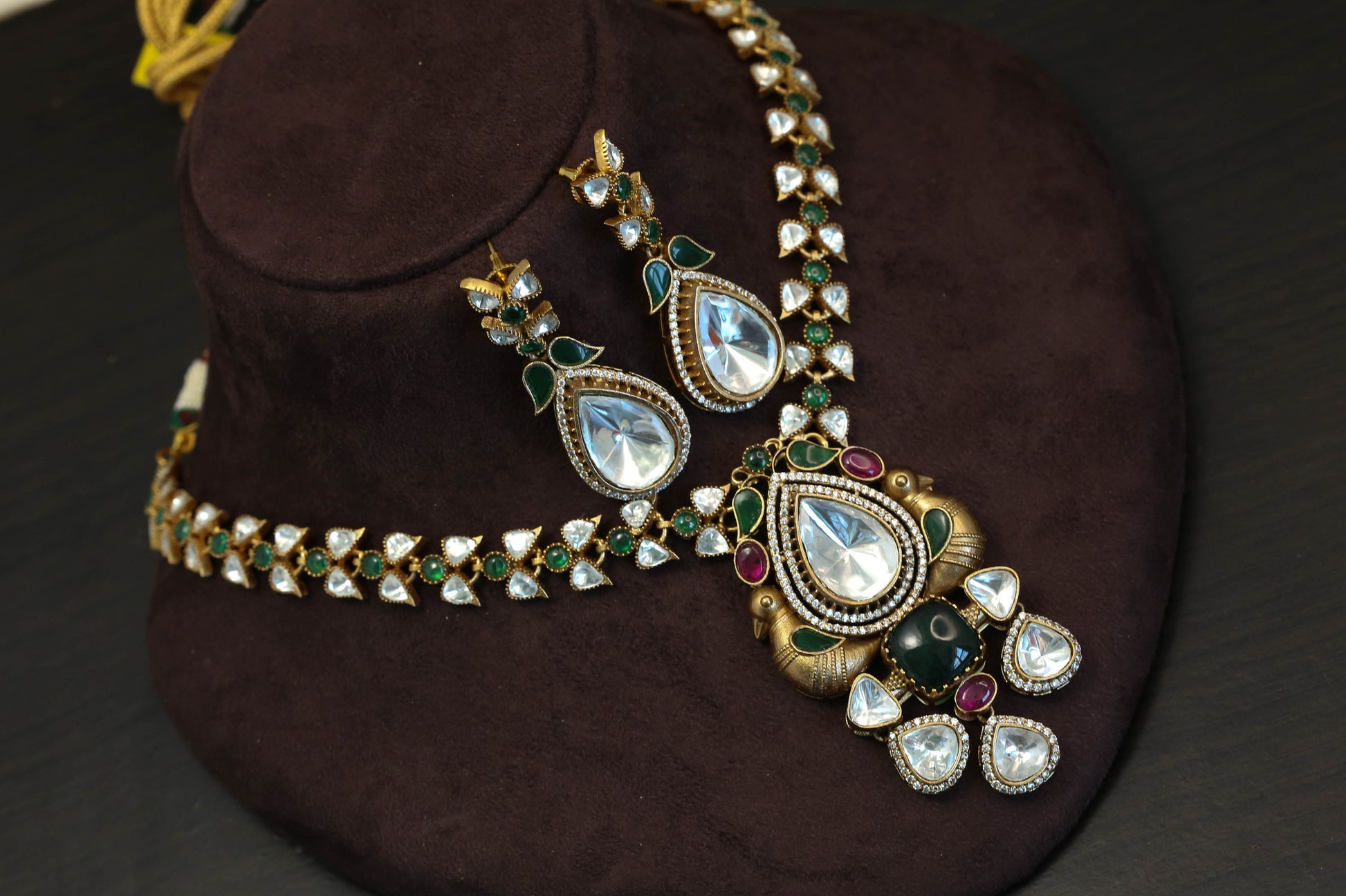 Ramya Uncut Polki CZ & Doublet Pota Set (103-65)