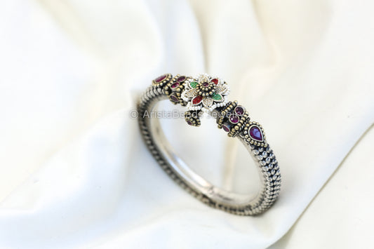 Rawa Work Silver Look Bangle - Silver Finish