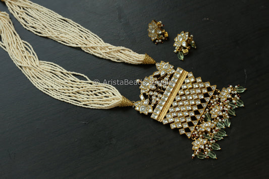 Real Jadau Work Necklace Set (ABJ-N101-74)