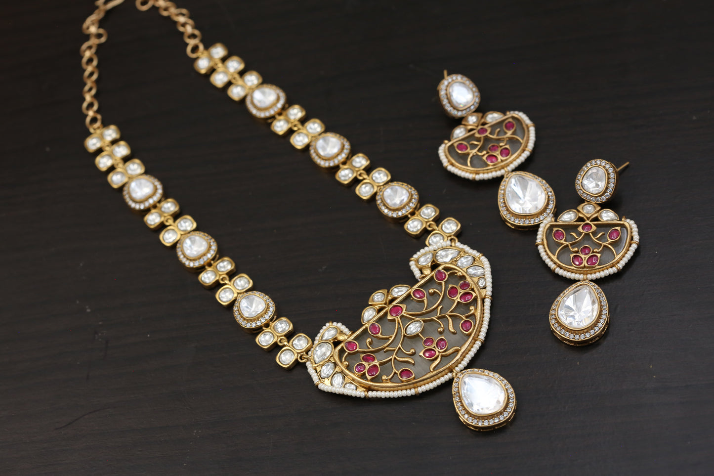 Premium Inlay Work & Uncut Kundan Set (ABJ-N101-39)