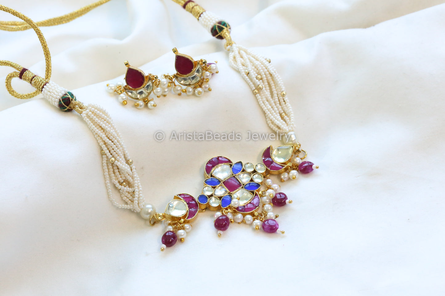 Naina Pachi Kundan Choker Set (ABJ-N101-84)