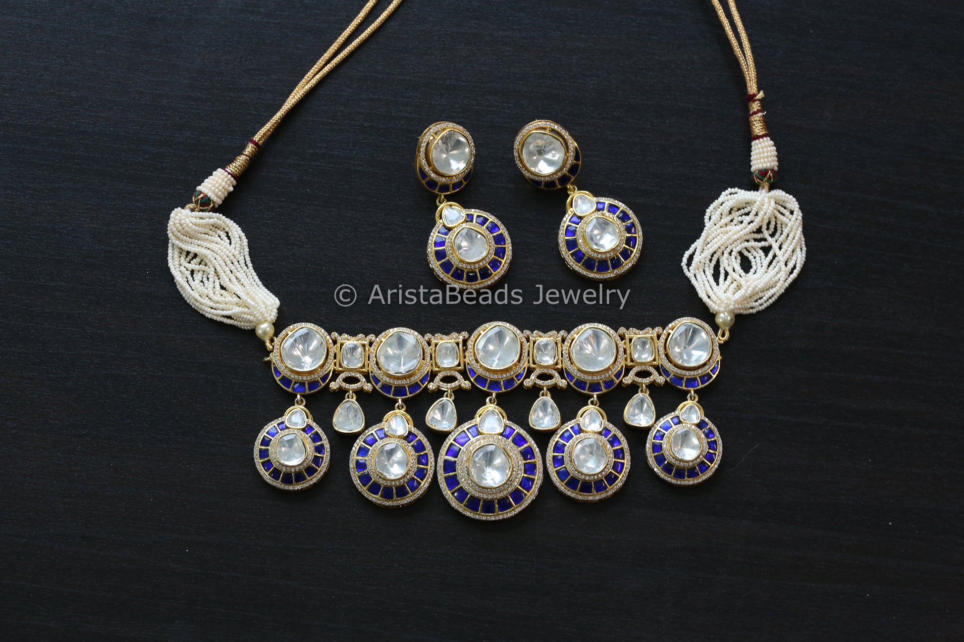 Premium Jadau & Uncut Polki Chokar Set (102-63)