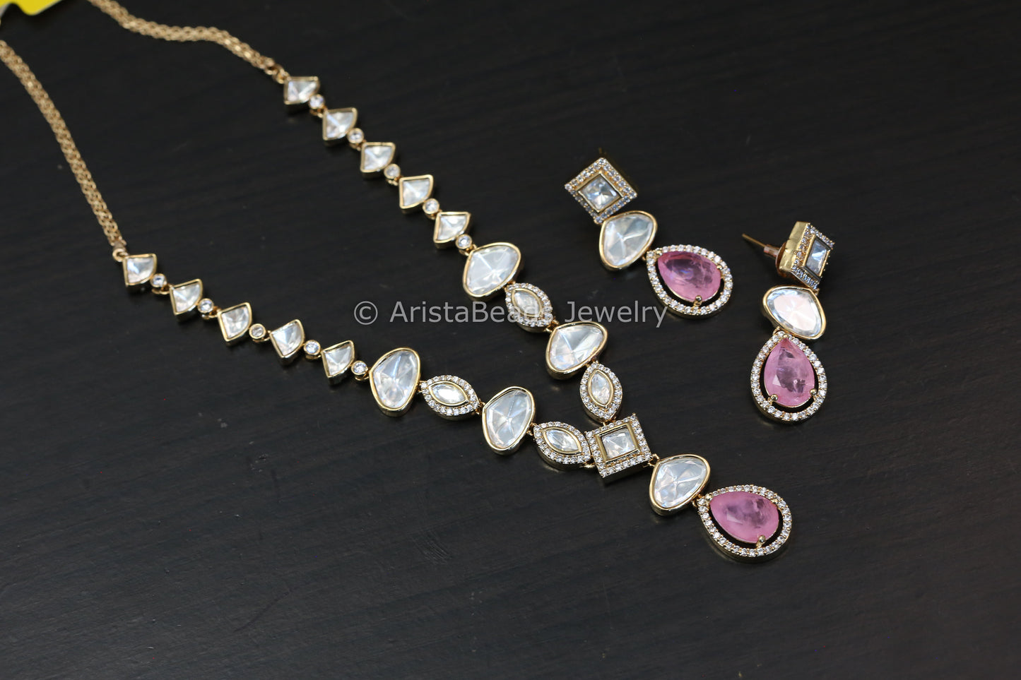 Pink Doublet & Uncut Polki Set (102-30)