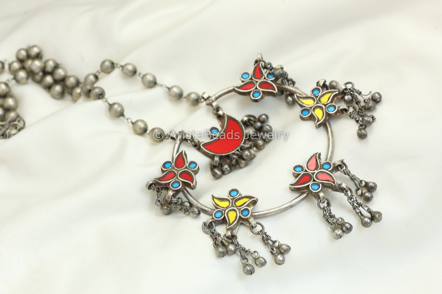 Kareena Real Glass Necklace -Red