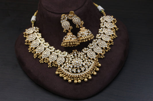 Foil Kundan Mango Haram Set (ABJ-N101-35)