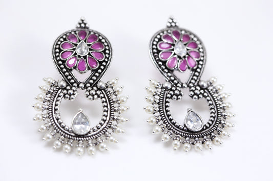 Ruby Oxidized Chandbaali