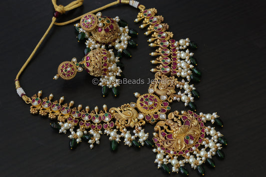 Temple Jadau Kemp Kundan Necklace Set