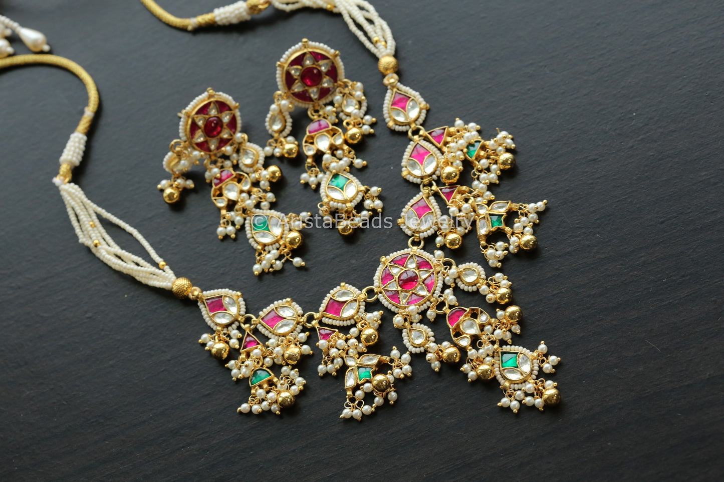 Dainty Next to Real Jadau Pachi Kundan Necklace