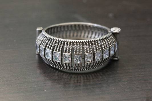 Clear CZ Bangle Bracelet (Openable)