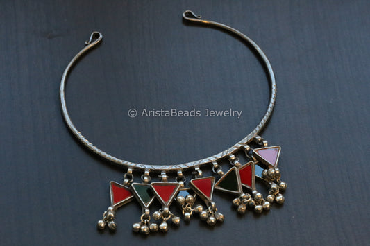 Dainty Glass Hasli Necklace