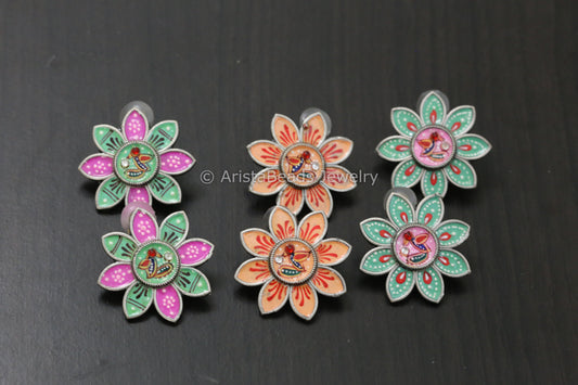Enamel Flower Studs